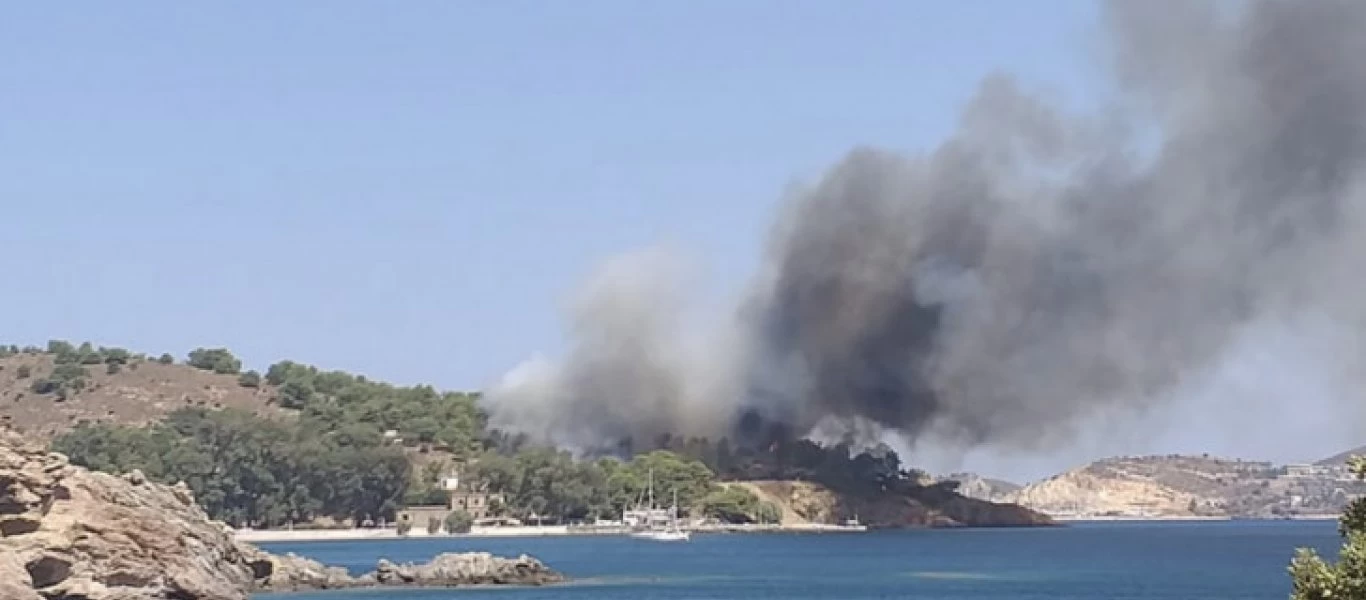 Λέρος - Τι λένε μάρτυρες για την φωτιά: Μετανάστες είχαν ανάψει ναργιλέ μέσα στα πεύκα
